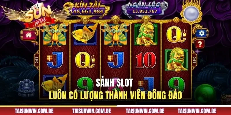 Sảnh slot luôn có lượng thành viên đông đảo
